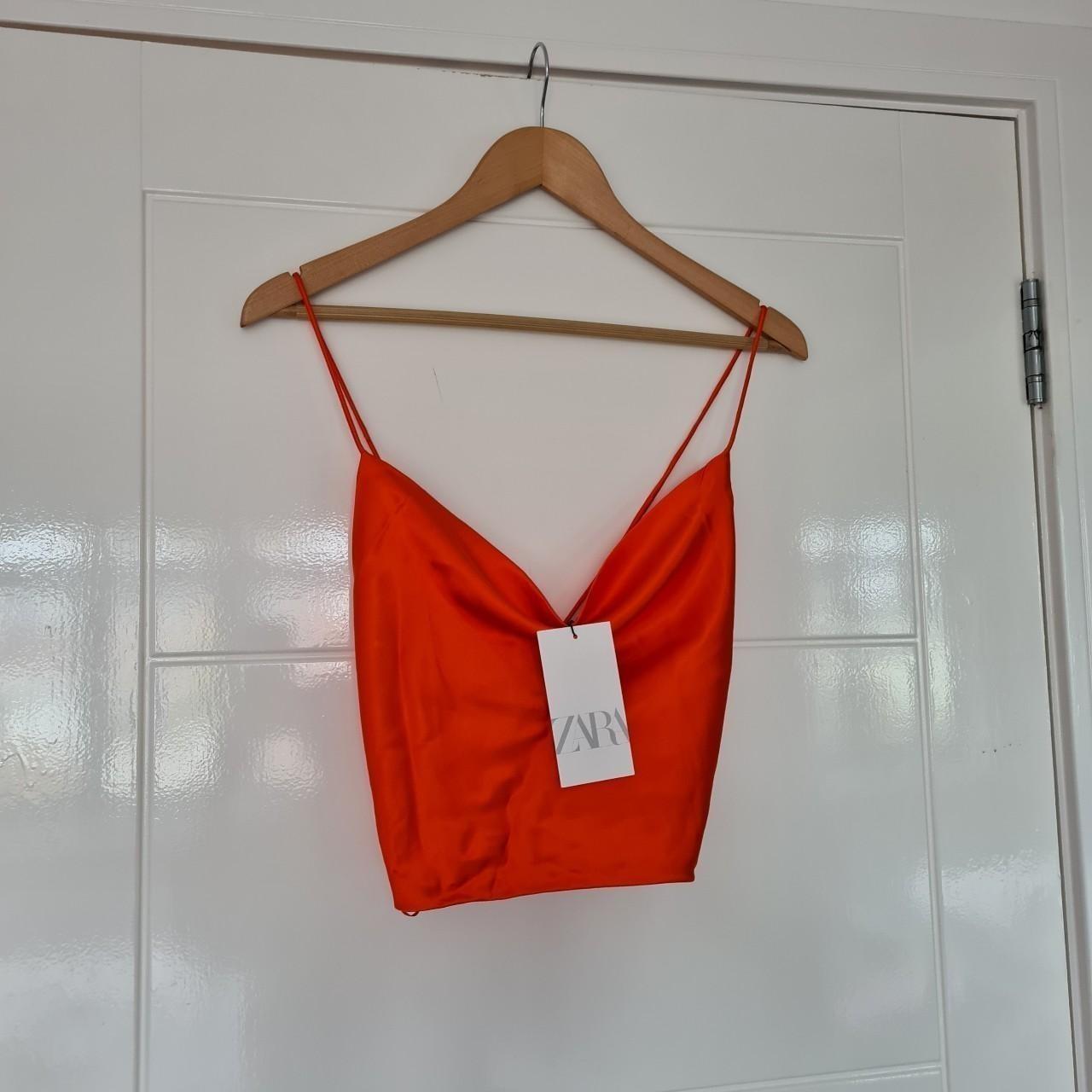 ZARA satin crop top Availability ️ XS... Depop