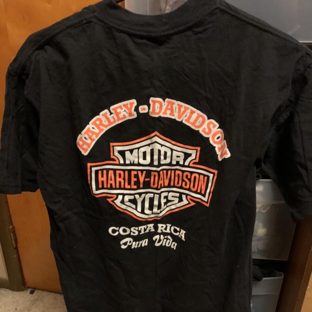 Harley Davidson Costa Rica double sided graphic... - Depop