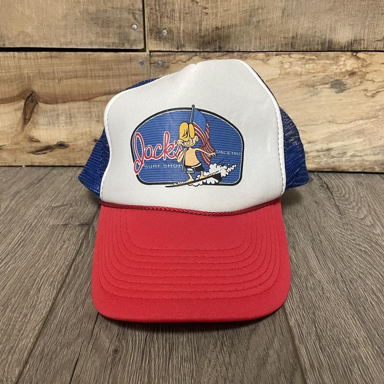 Jacks surf shop trucker hat Red white & blue Good... Depop