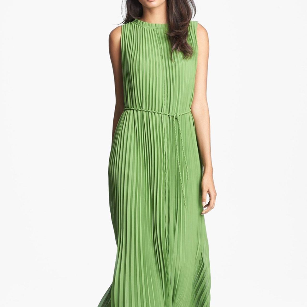 ted baker green pleated dress