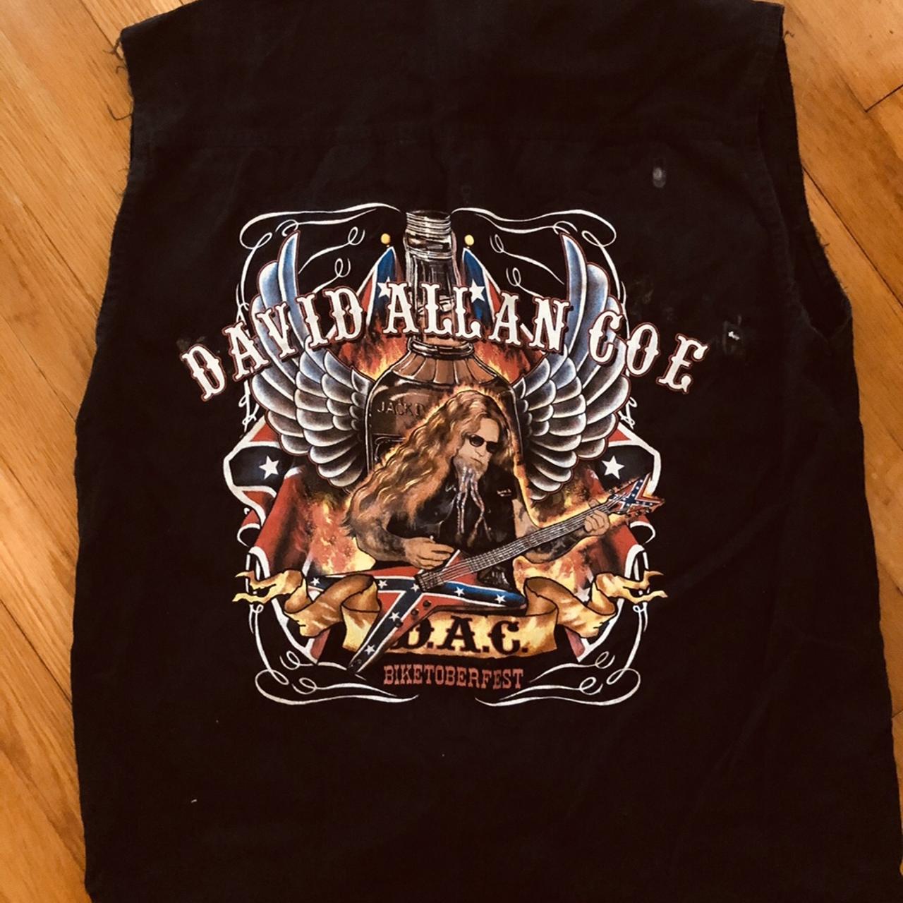 David Allan Coe 2006 tour V Twin motorcycle vest, L,... - Depop