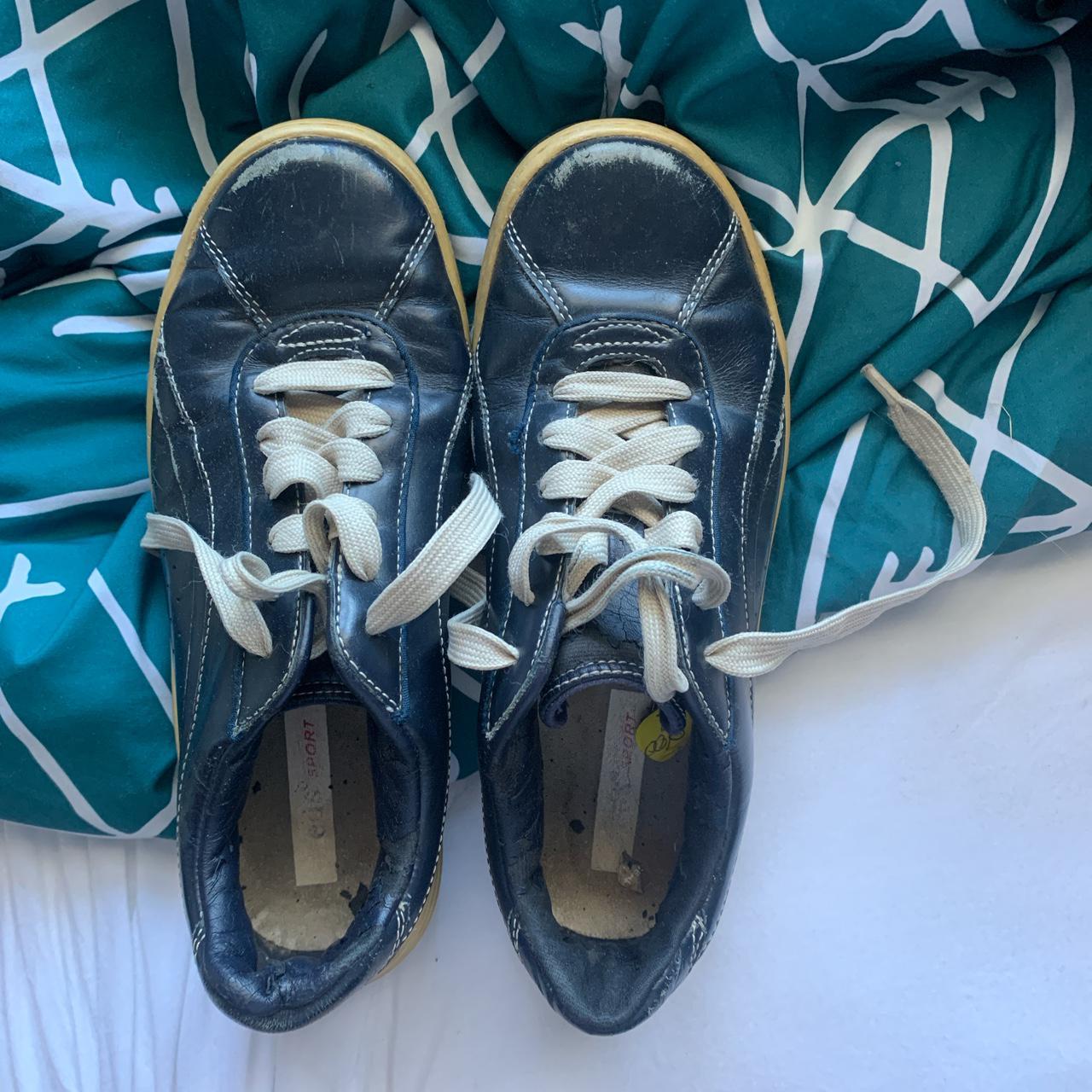 Vintage Keds Sport Sneakers Wowwww navy leather Depop