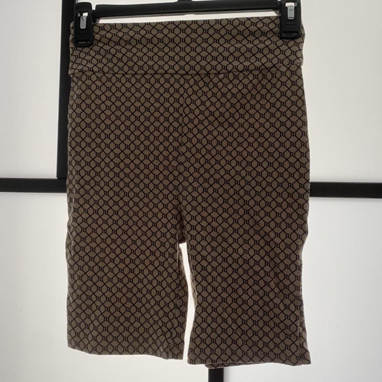 River island monogram bike shorts. Stretchy and... Depop