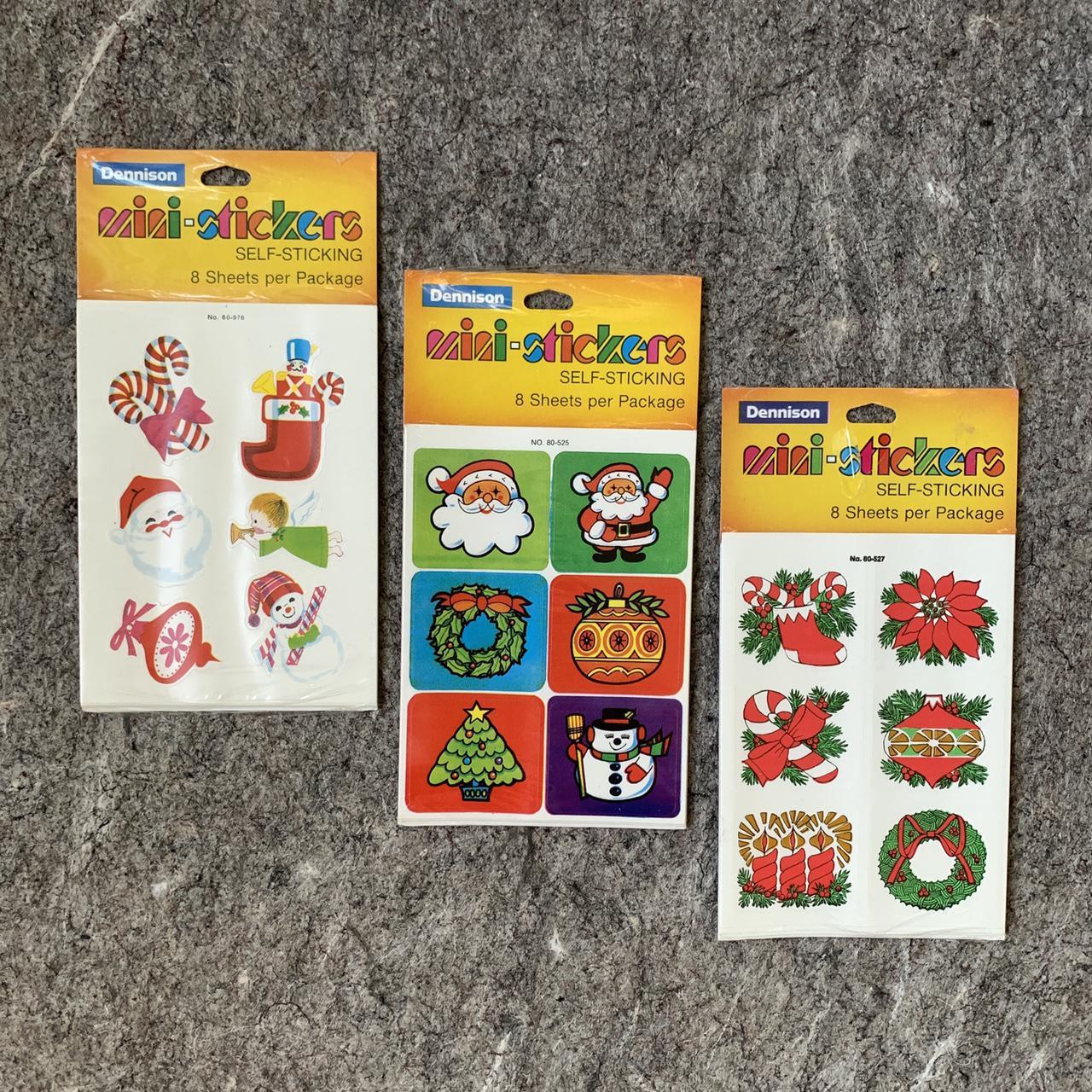 Product Image 1 - 3 Vintage Dennison mini-stickers Christmas