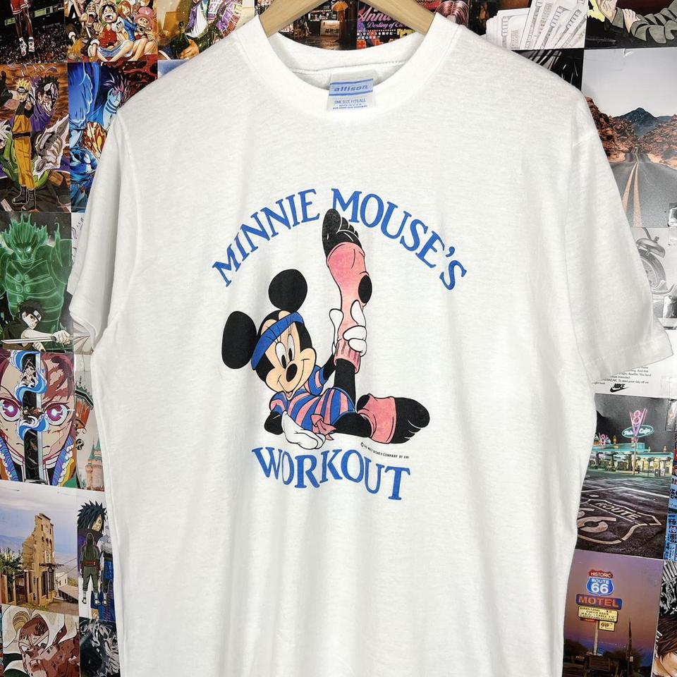 Vintage 80s Disney Minnie Mouse Workout Cute T... - Depop