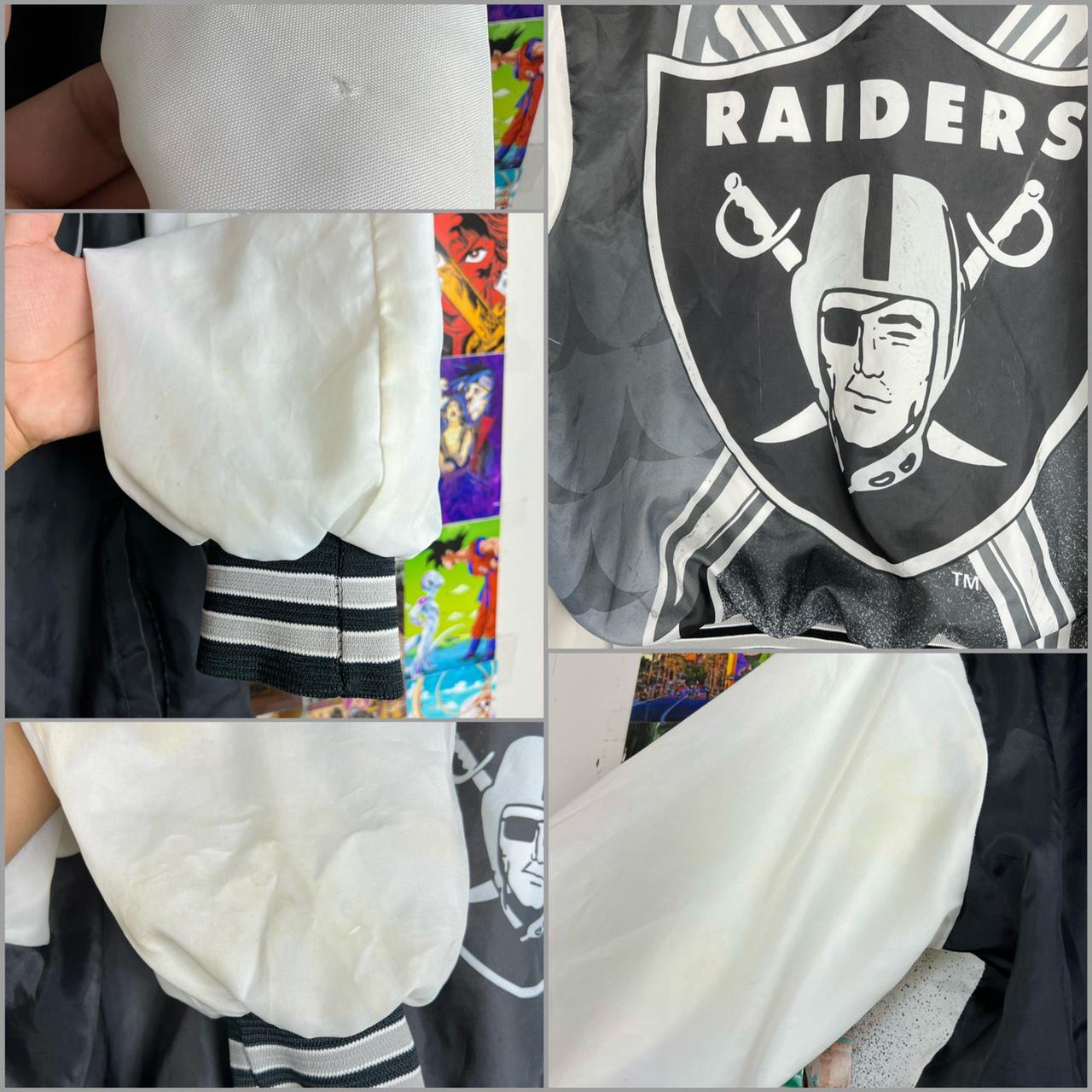 Vintage NFL Oakland Raiders 90s Mens Chalk Line Fanimation Jacket