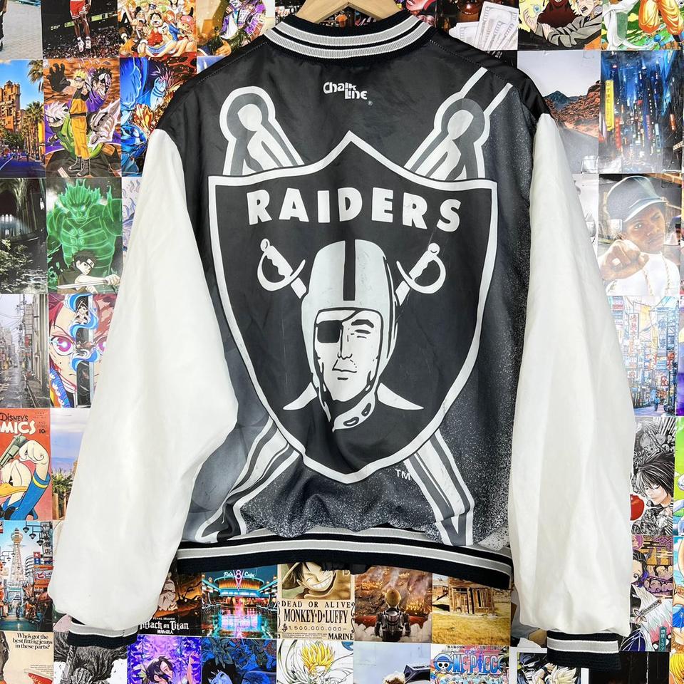 Vintage NFL Oakland Raiders 90s Men's Chalk Line Fanimation Jacket Large