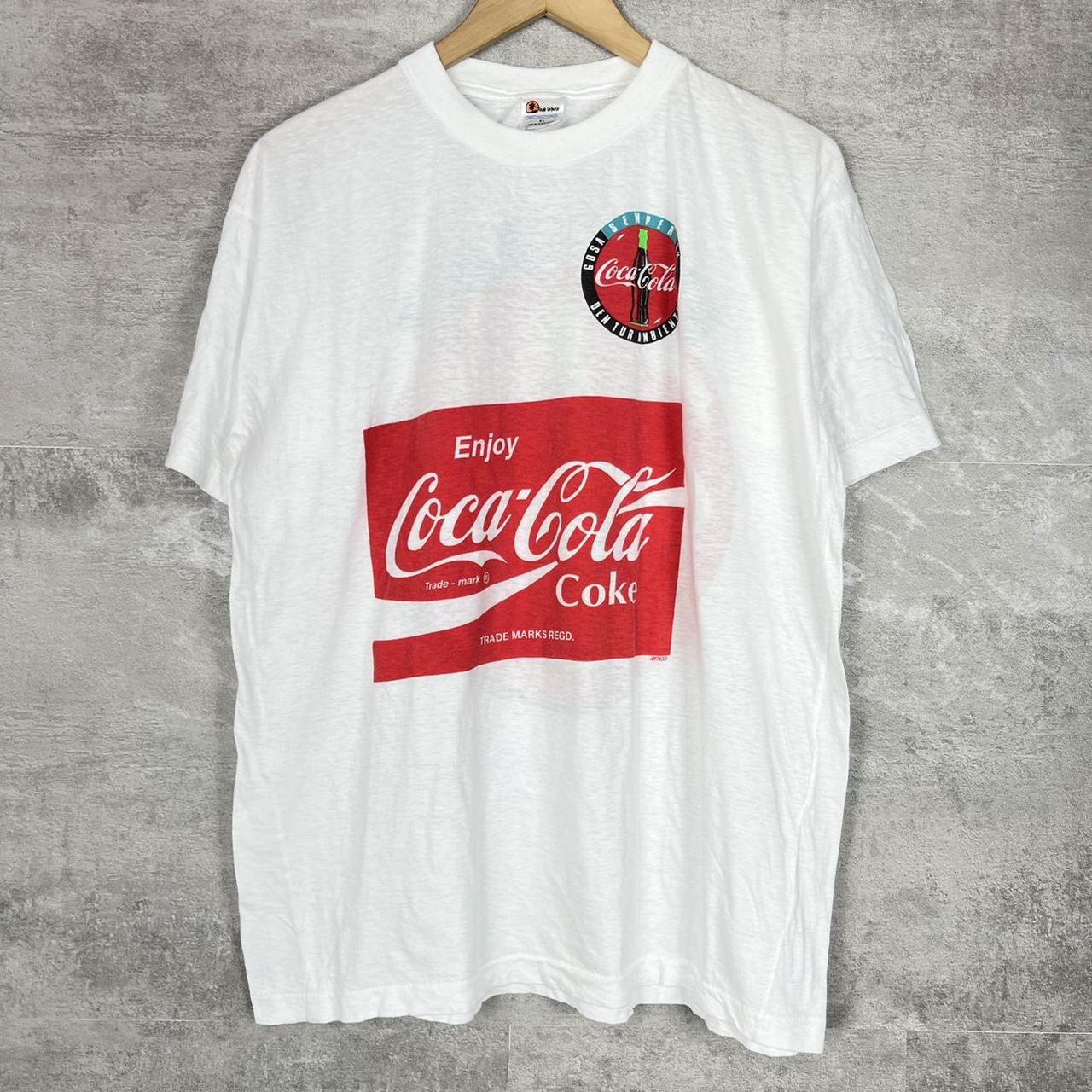 Vintage 90s Coca Cola Coke Logo T Shirt •Great... - Depop