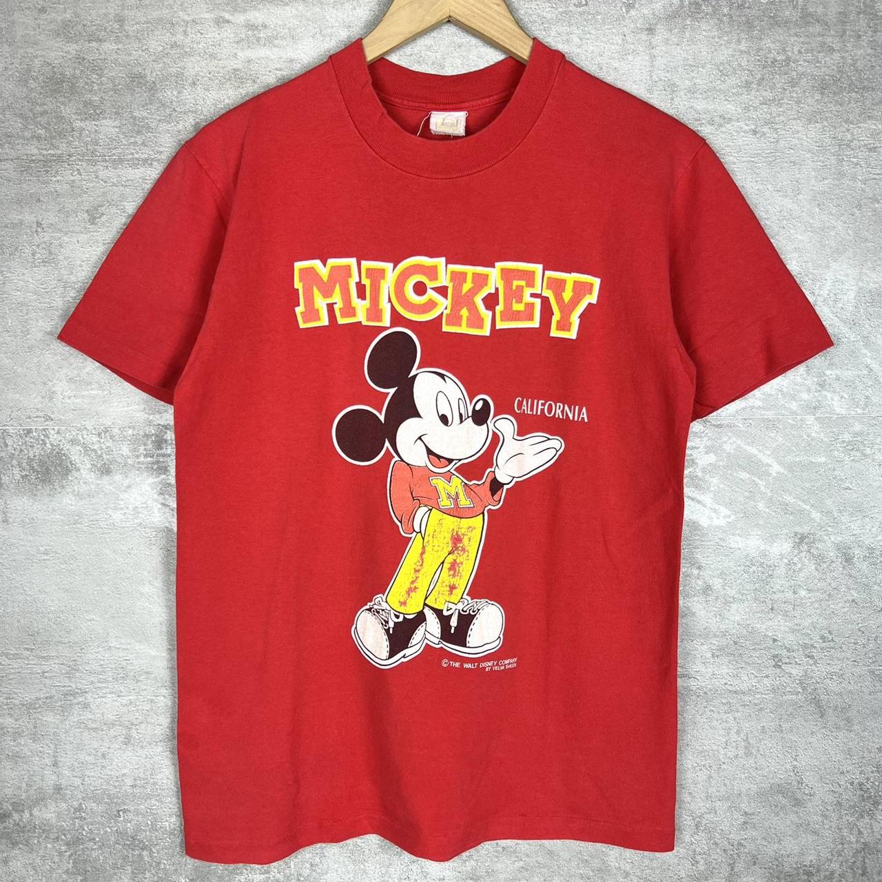 Vintage 70s Mickey Mouse California Velva Sheen T... - Depop