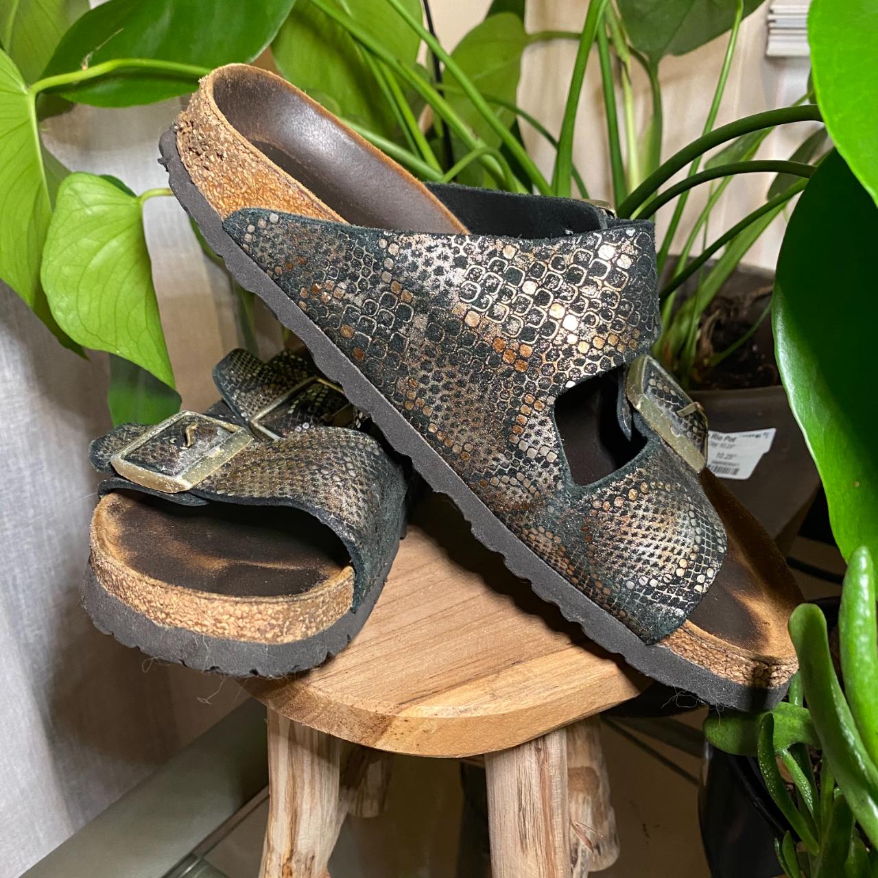 Birkenstock snakeskin online sandals