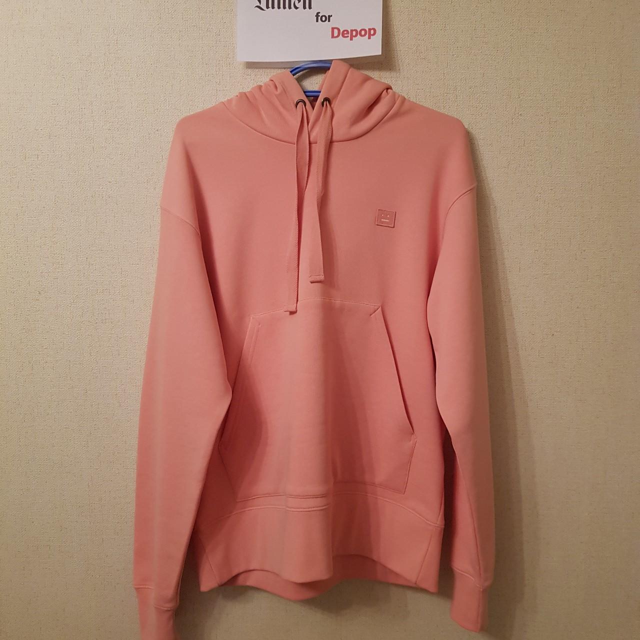 Acne studios pink on sale ferris face hoodie