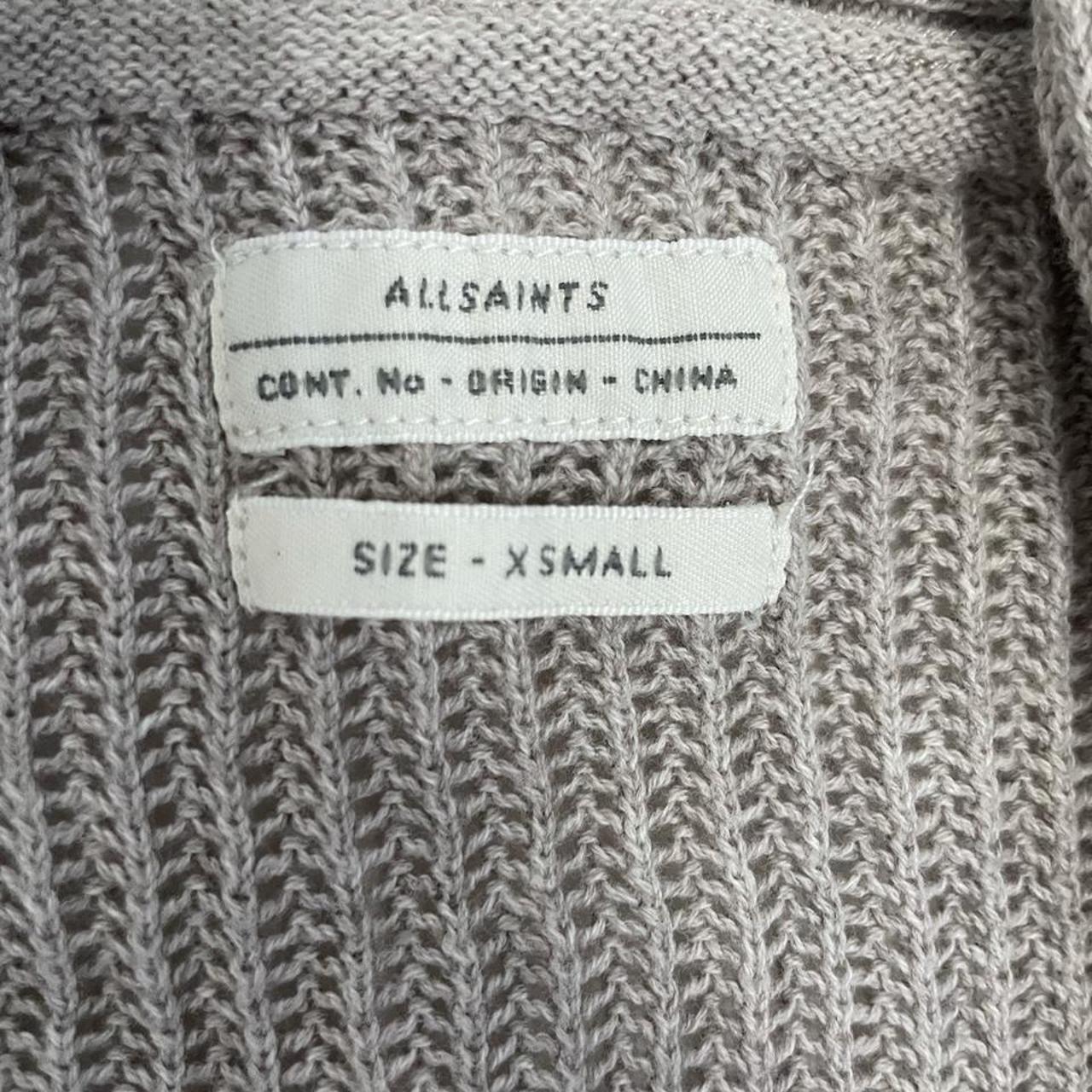 All saints grey knit cardigan - Depop