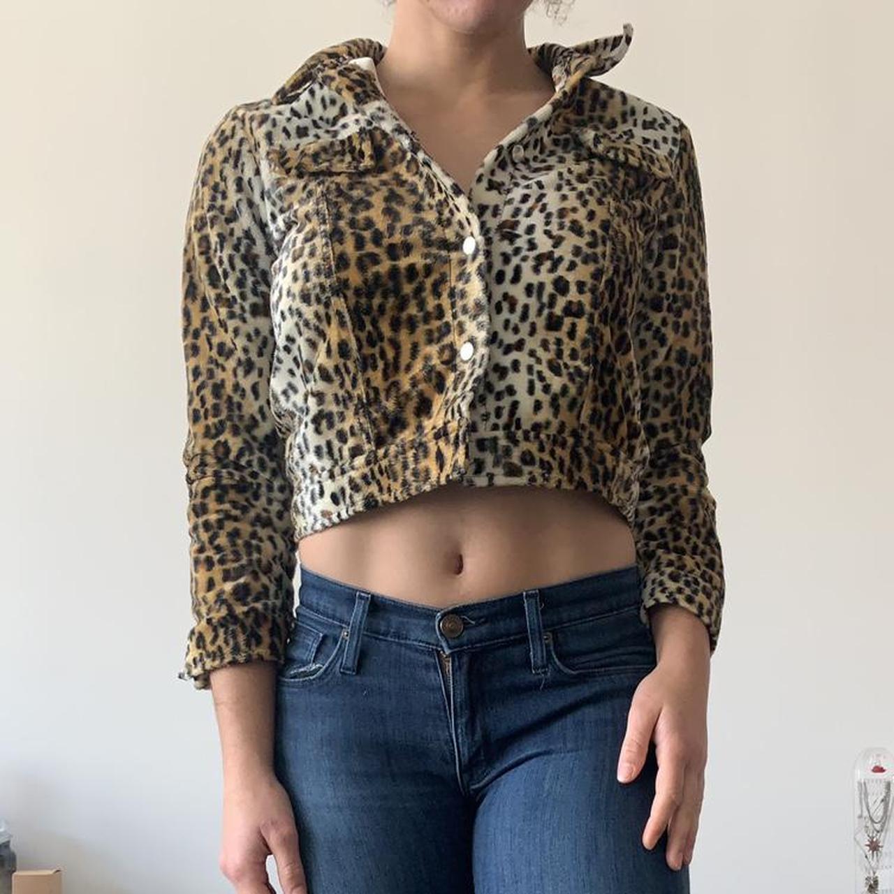 cheetah cropped jacket