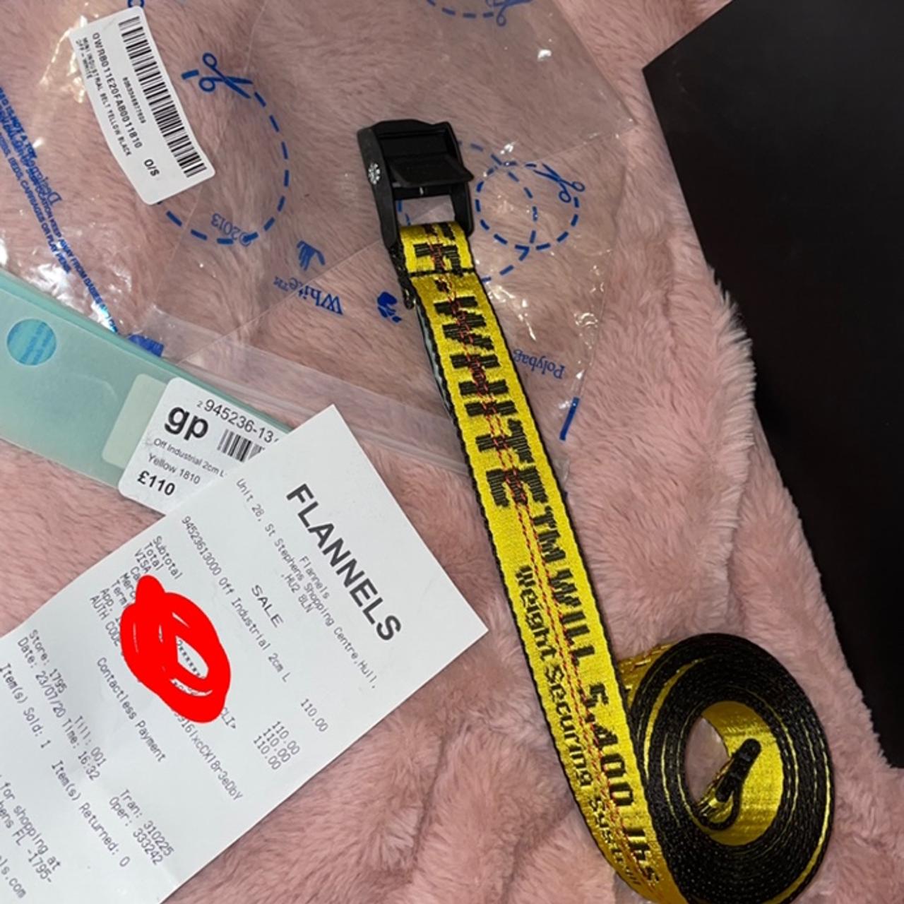 off white belt receipt