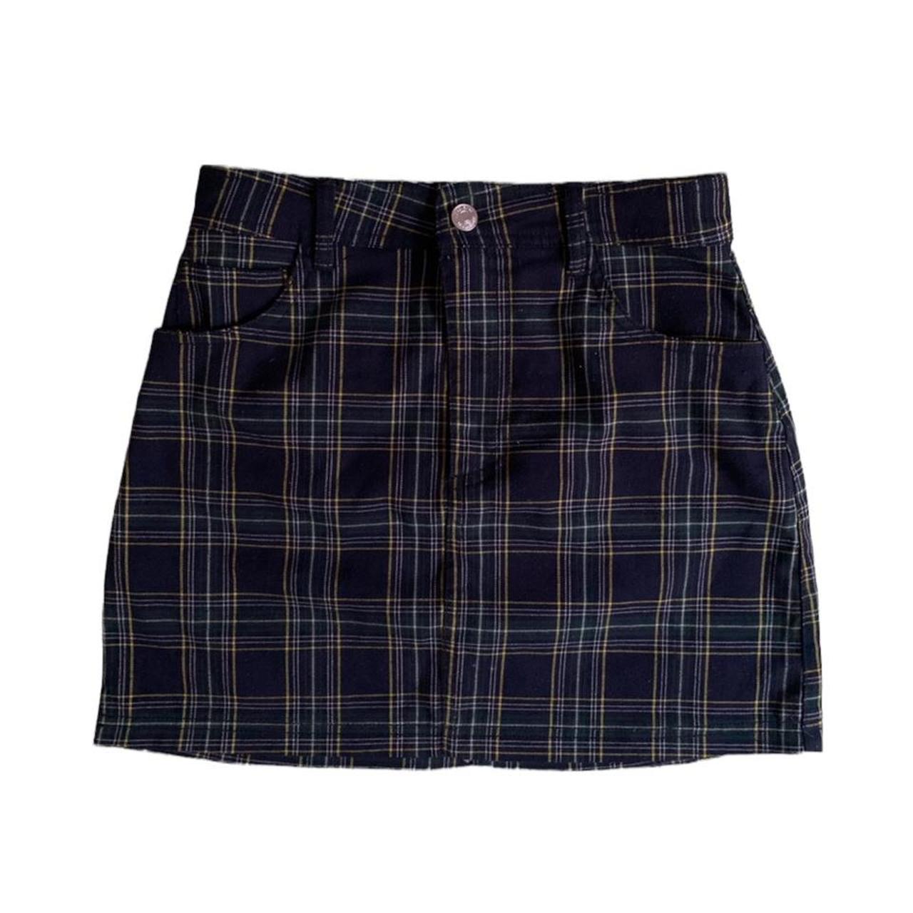Plaid Skirt Navy Blue Skirt Forever 21 American Eagle Outfitters