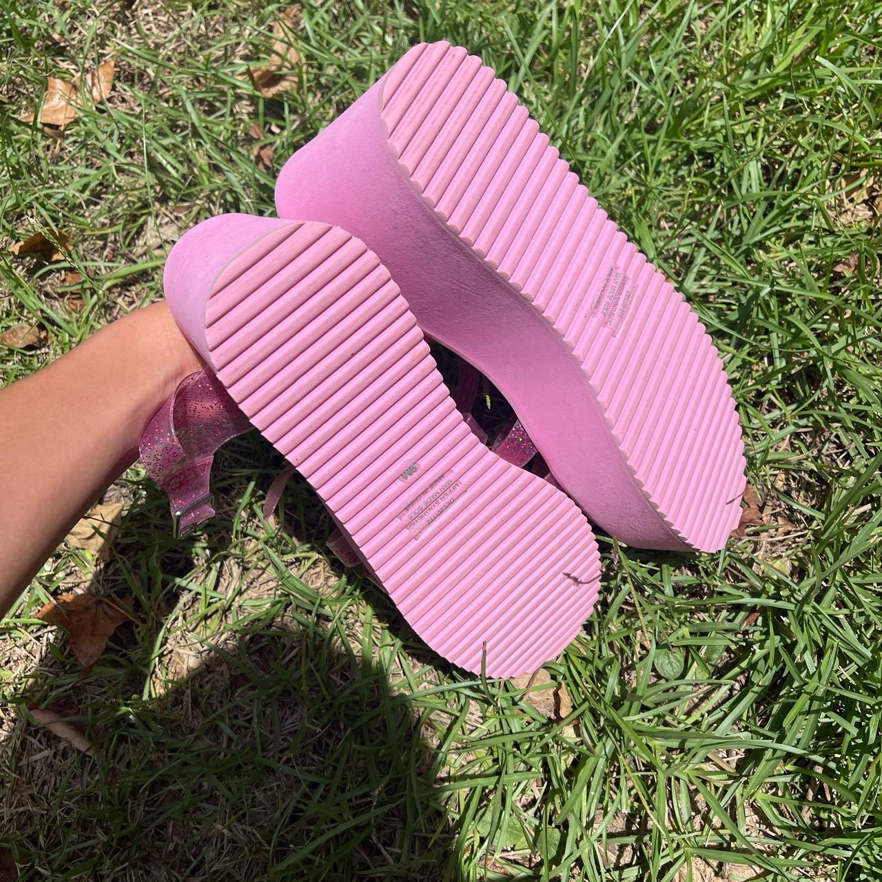 delia’s platform glitter jelly sandals! super cute,... Depop