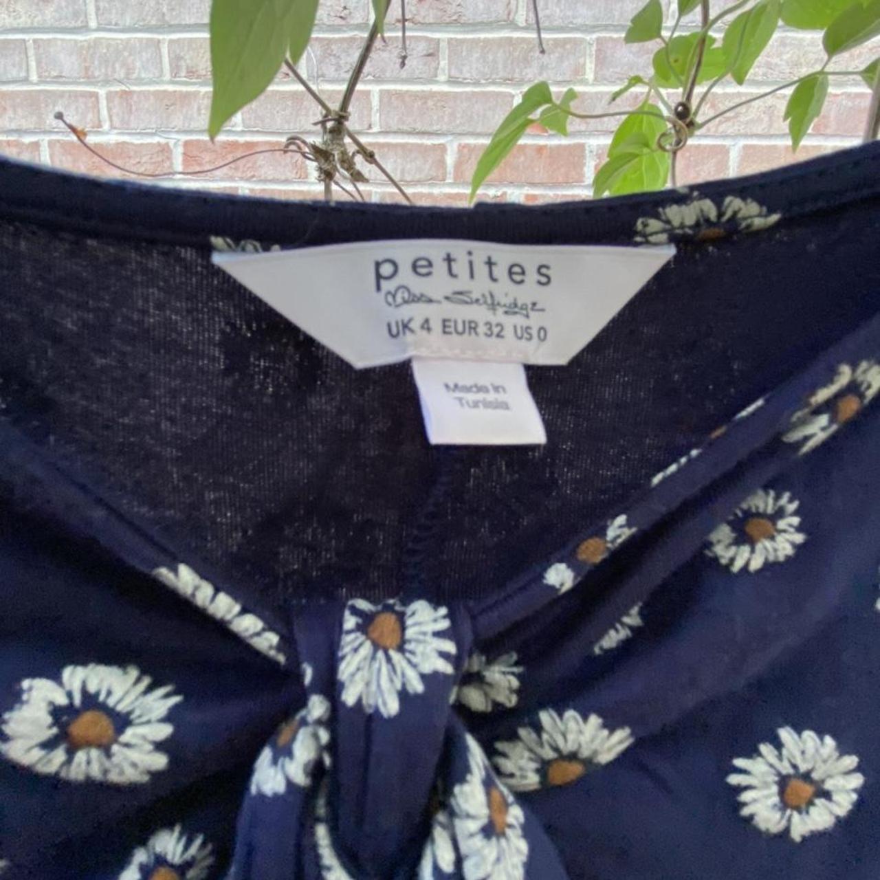 Miss Selfridge petite navy daisy dress Such a