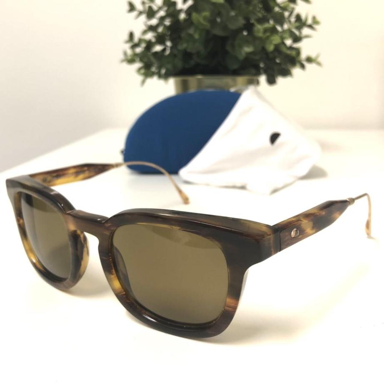 Oliver Peoples Men's Gold and Brown Sunglasses