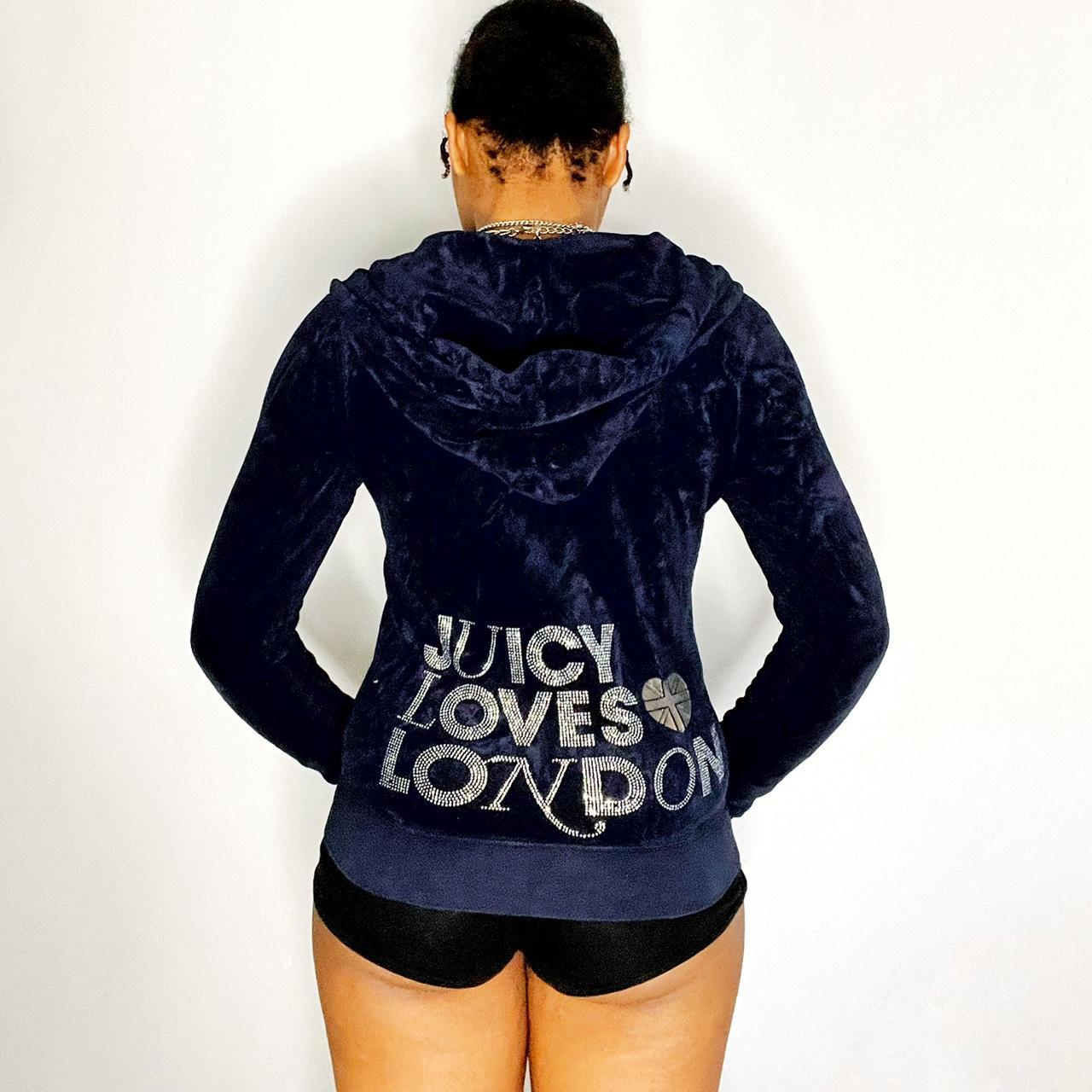 Juicy Couture Navy Blue Velour Track Depop