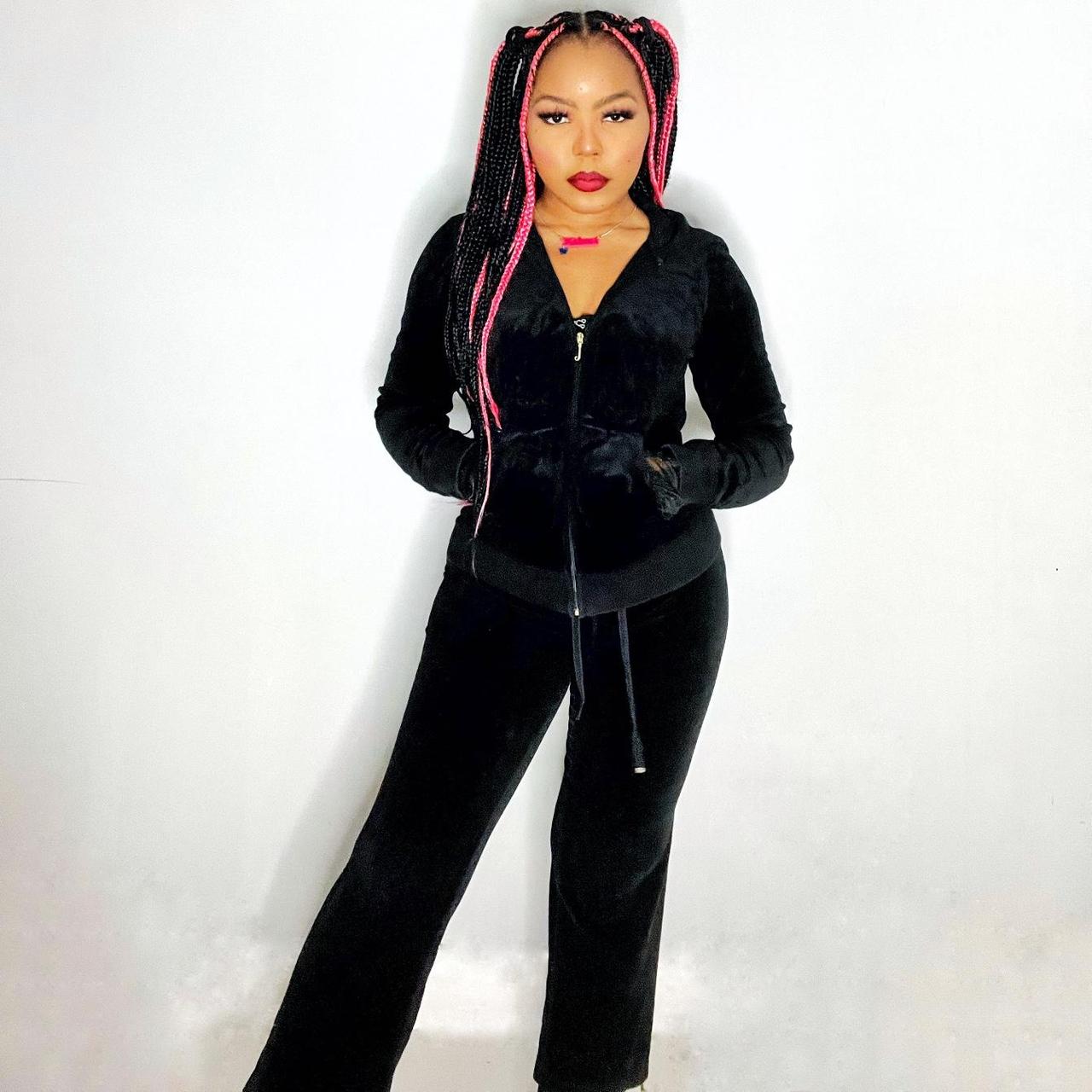 black velour juicy couture tracksuit