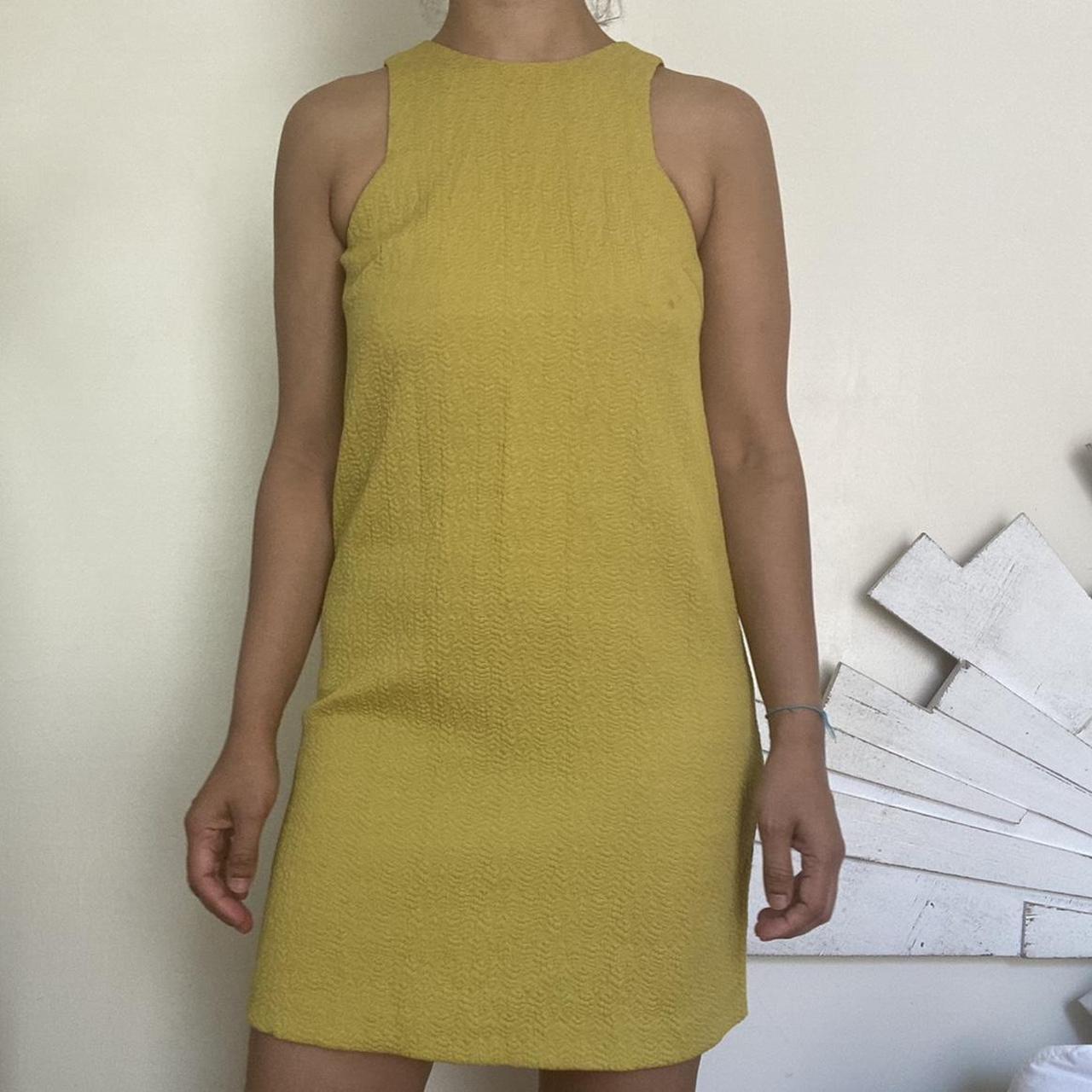 H&M Yellow Mustard Shift Dress There’s a little... Depop