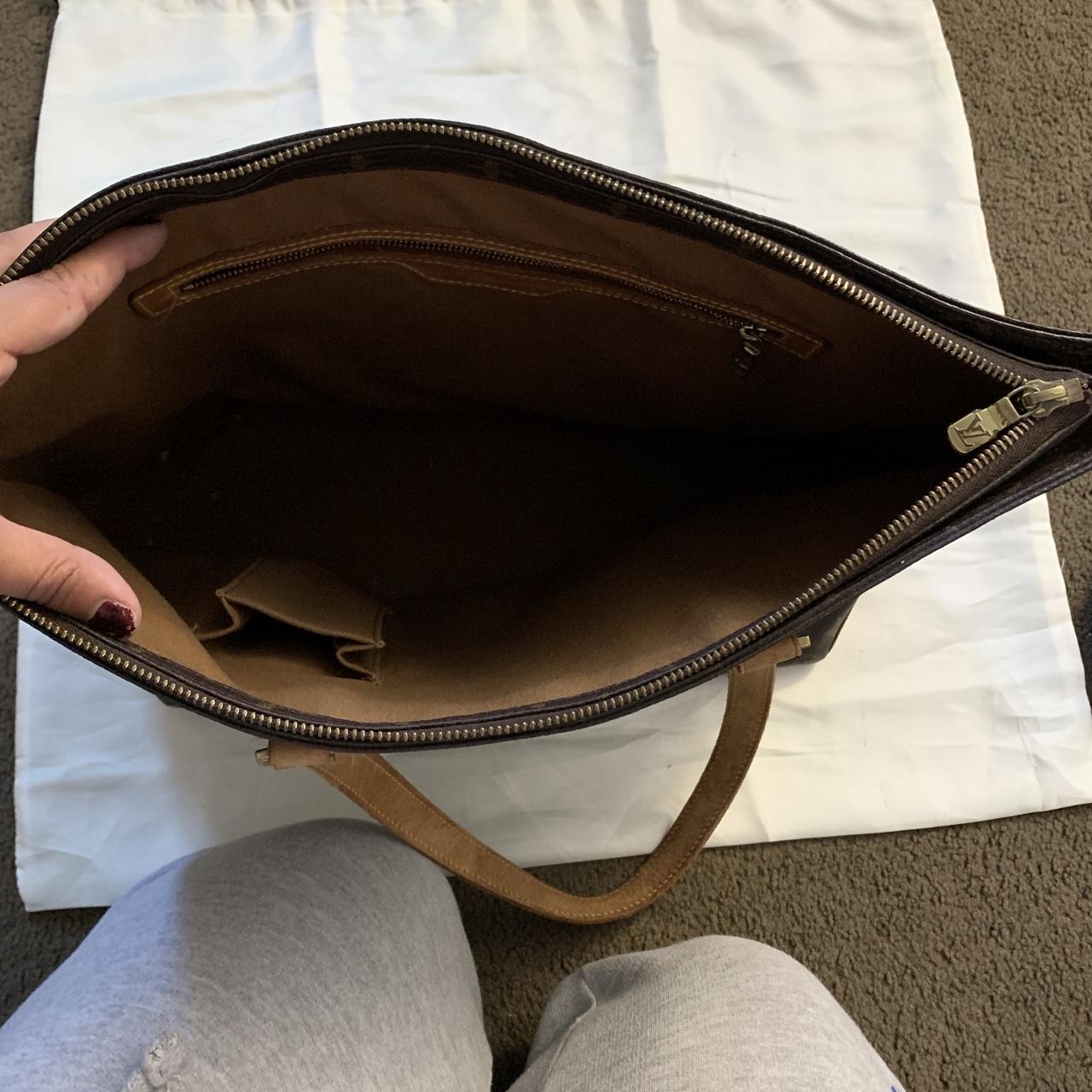 LV Dupe Brown Bag A little scuffy on the zipper - Depop