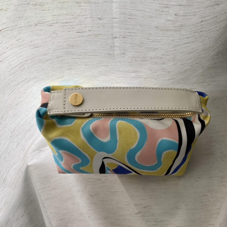 Emilio Pucci コスメティックケース Emilio Pucci Cosmetic Pouch Bag Case Small White Yellow