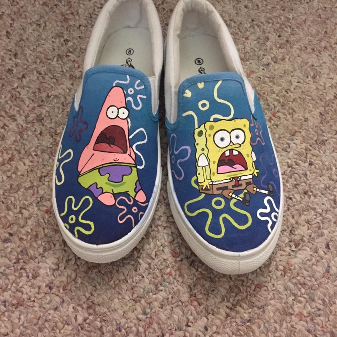 spongebob painted shoes