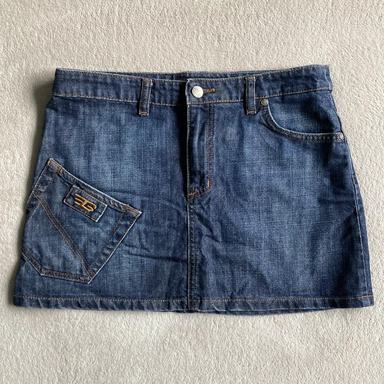 Women's Blue and Gold Skirt