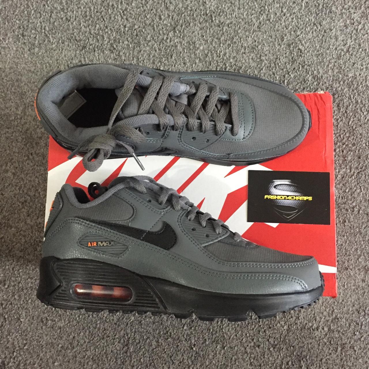 Air max 90 iron grey/total clearance orange/black