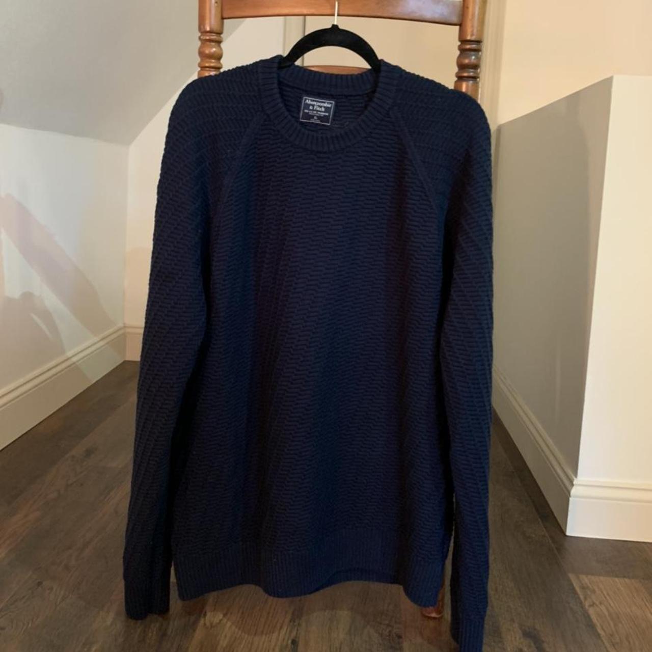 Brand New Navy Abercrombie Knit Sweater! Mens... - Depop