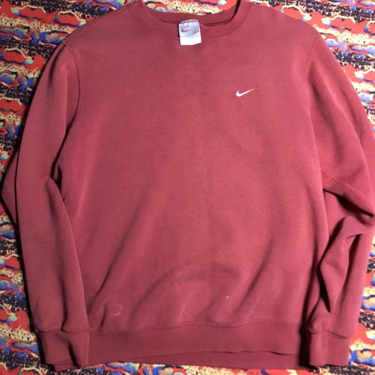 Vintage 90s Nike Watermelon Red Sweatshirt sz M but Depop