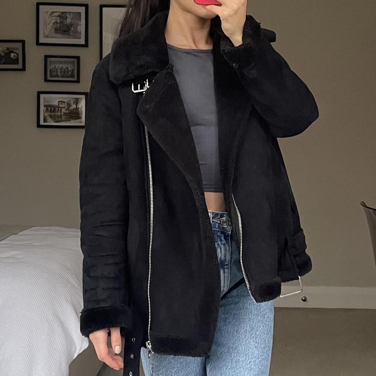 topshop suede coat