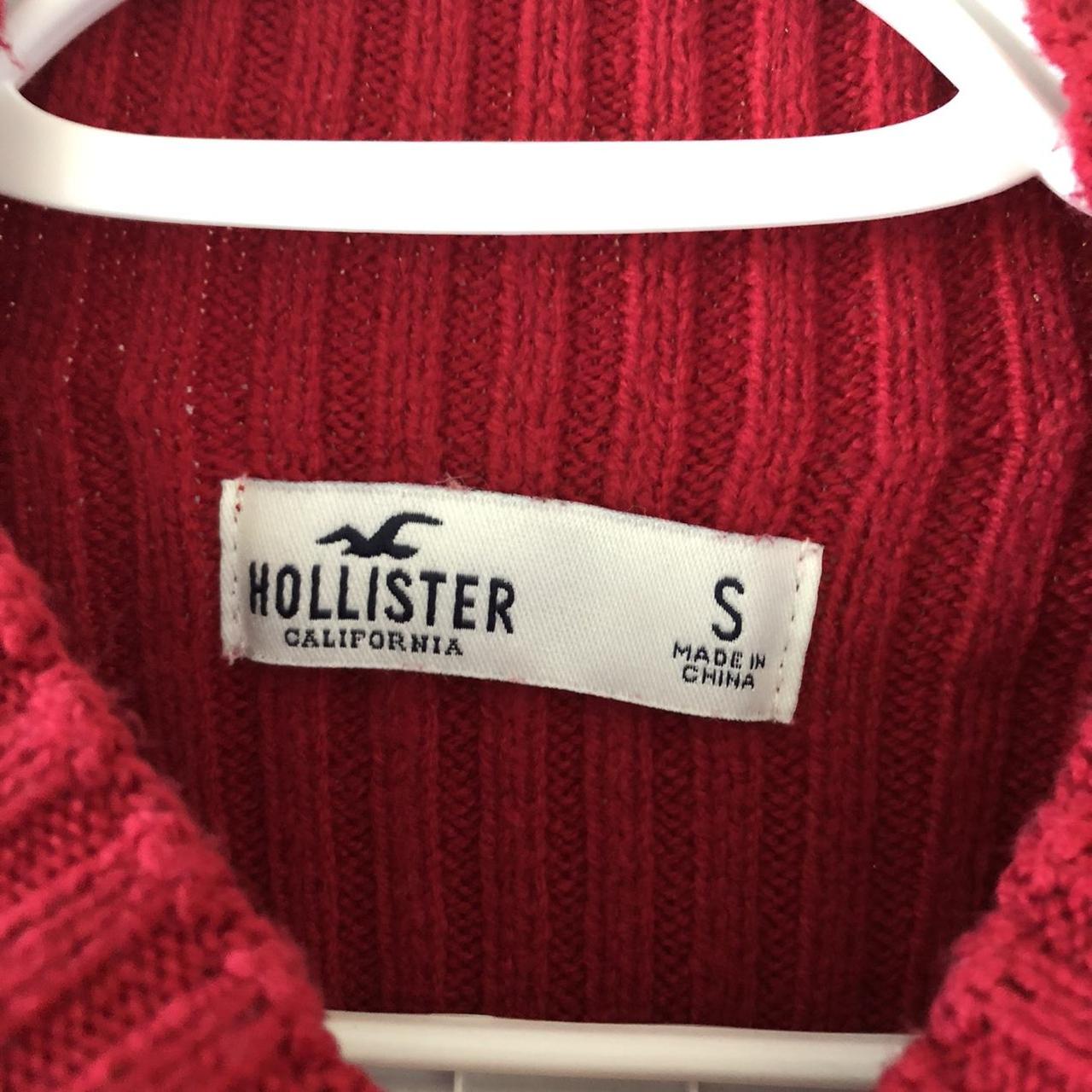 hollister red jumper