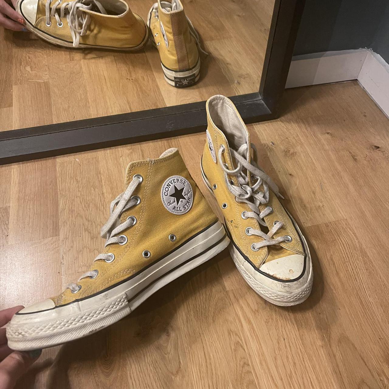 faded yellow converse