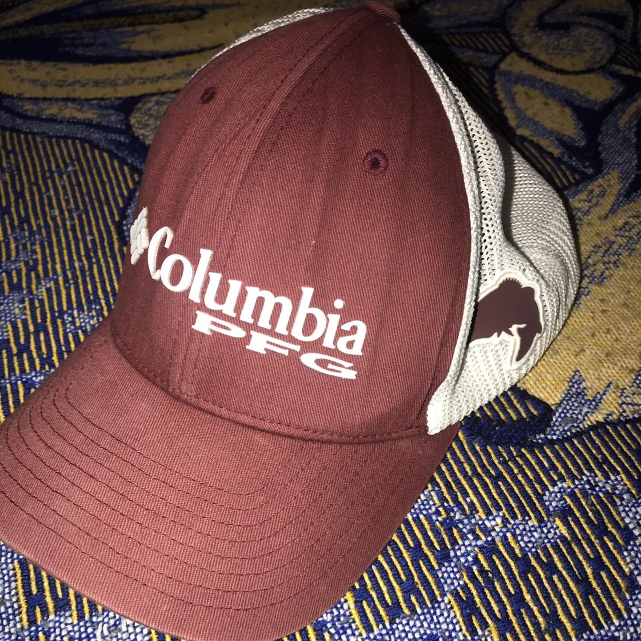 Men's Columbia Maroon Virginia Tech Hokies PFG Tonal Fish Flag Flex Hat