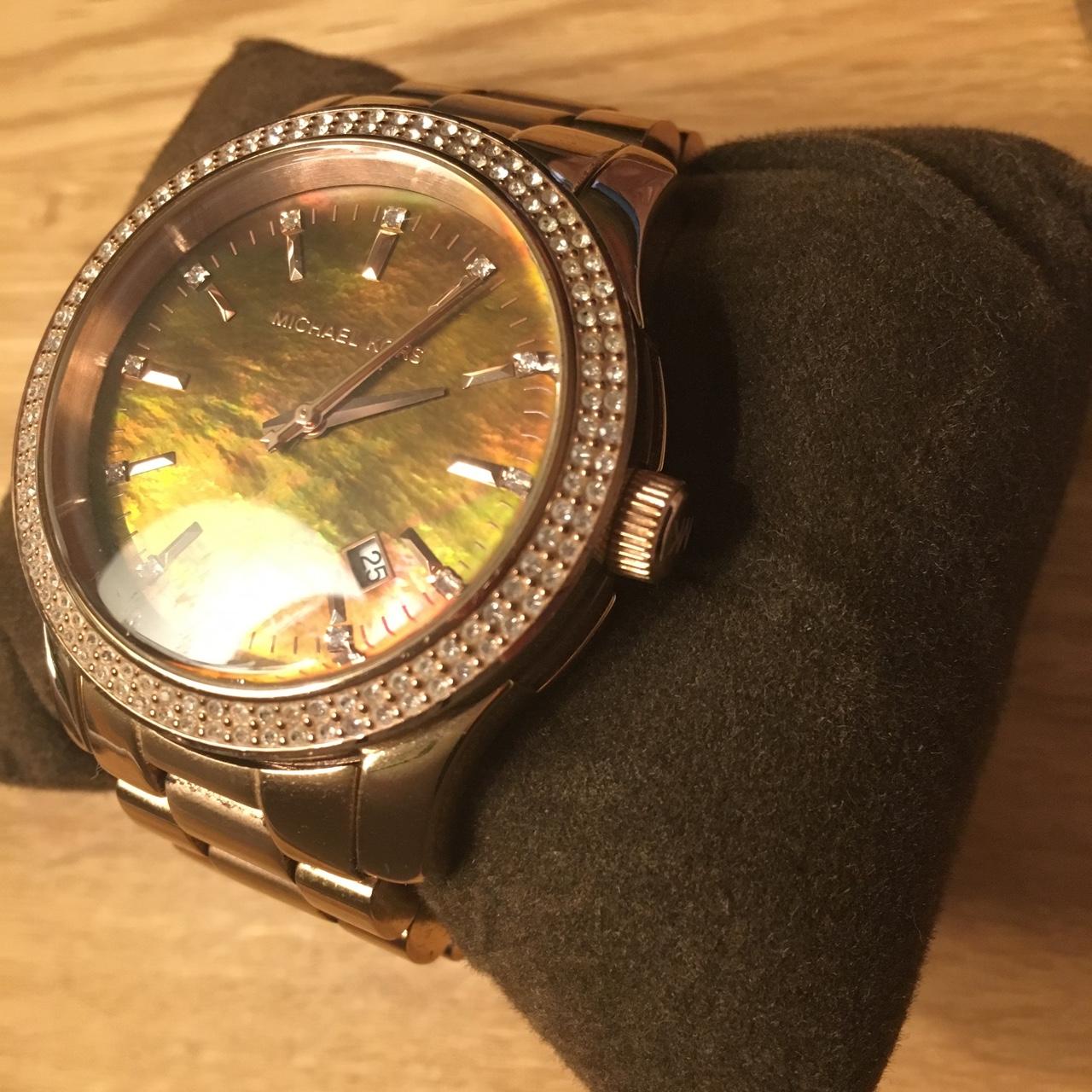 Michael kors rose clearance gold tortoise shell watch