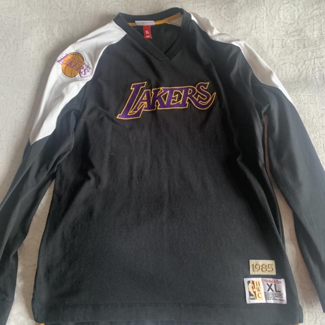 Mitchell and Ness Lakers long sleeve T-shirt for... - Depop