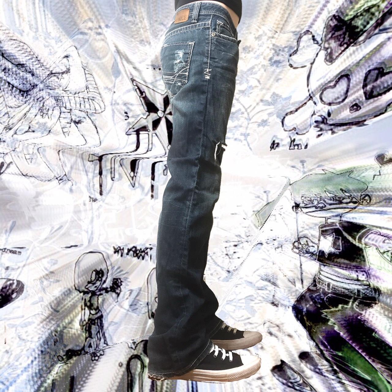 Fairy Grunge Bootcut Emo y2k Goth Jeans BKE Buckle | Depop