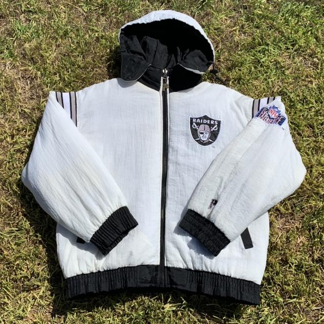 Vintage Reebok Oakland Raiders Puffer Jacket *may - Depop