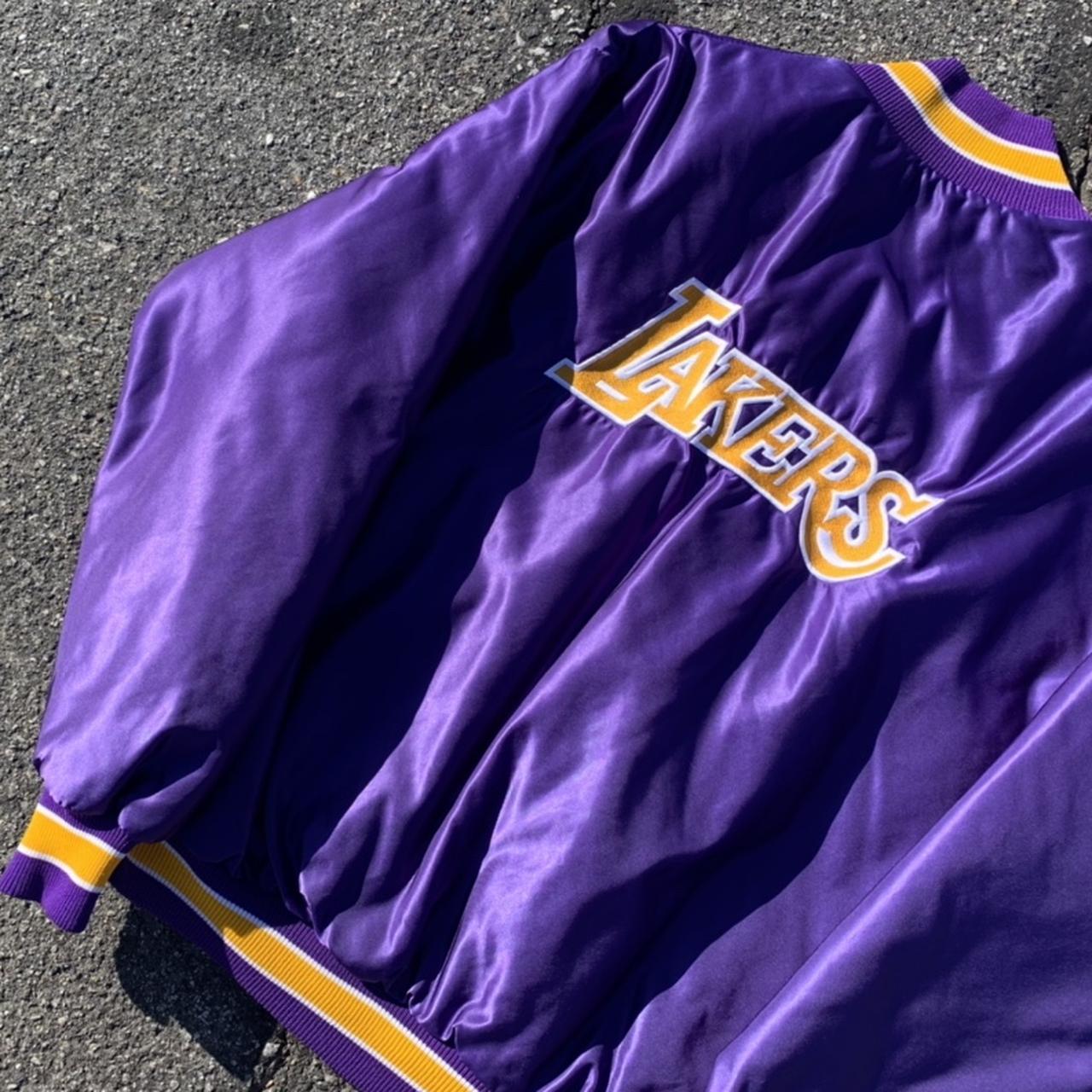 Vintage 80's NBA L A Lakers Purple Satin Starter Jacket Men's Large