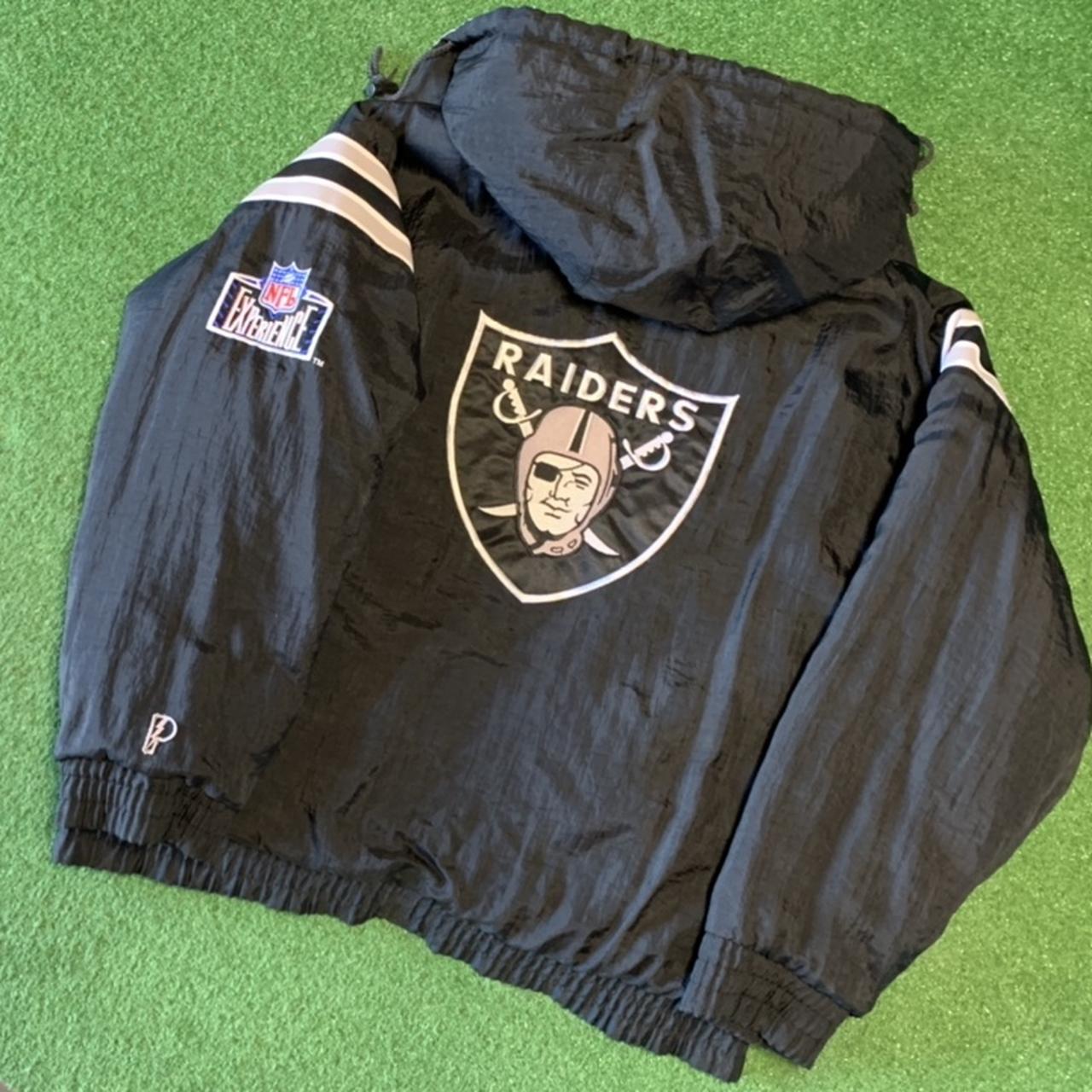 Vintage NFL Oakland Raiders Jacket w Arm and Back - Depop