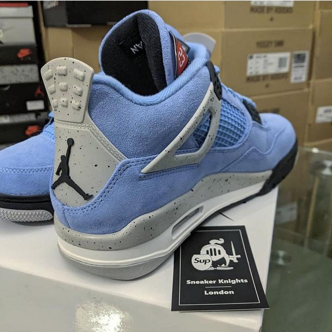 AJ4 Air Jordan 4 UNC University blue UK7 UK7.5... - Depop