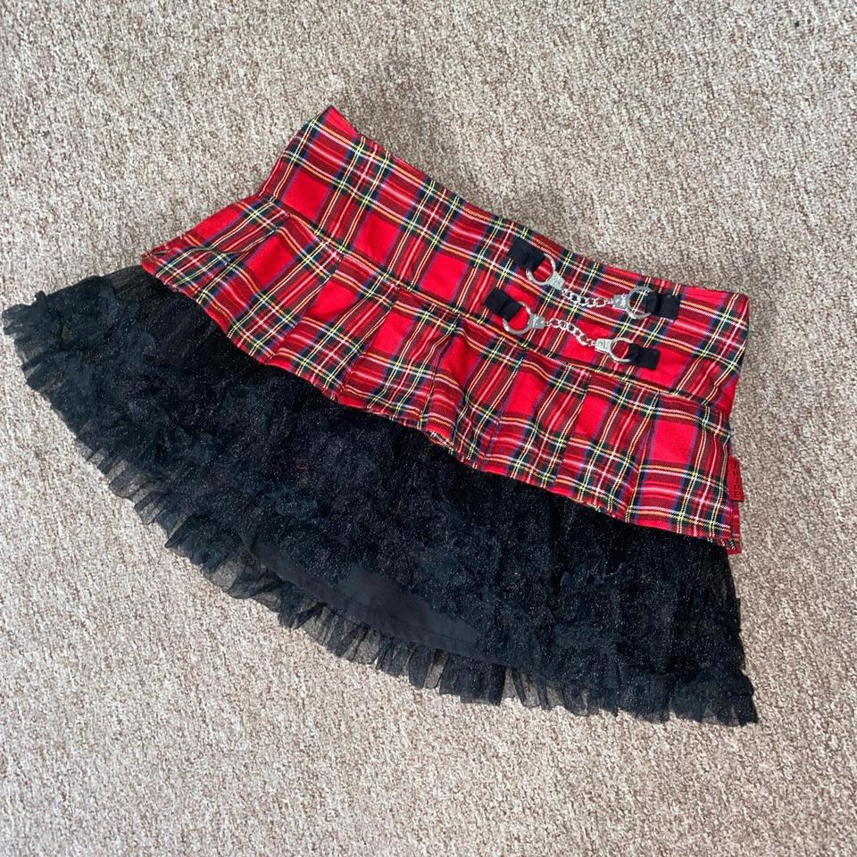 Tripp nyc shop red plaid skirt