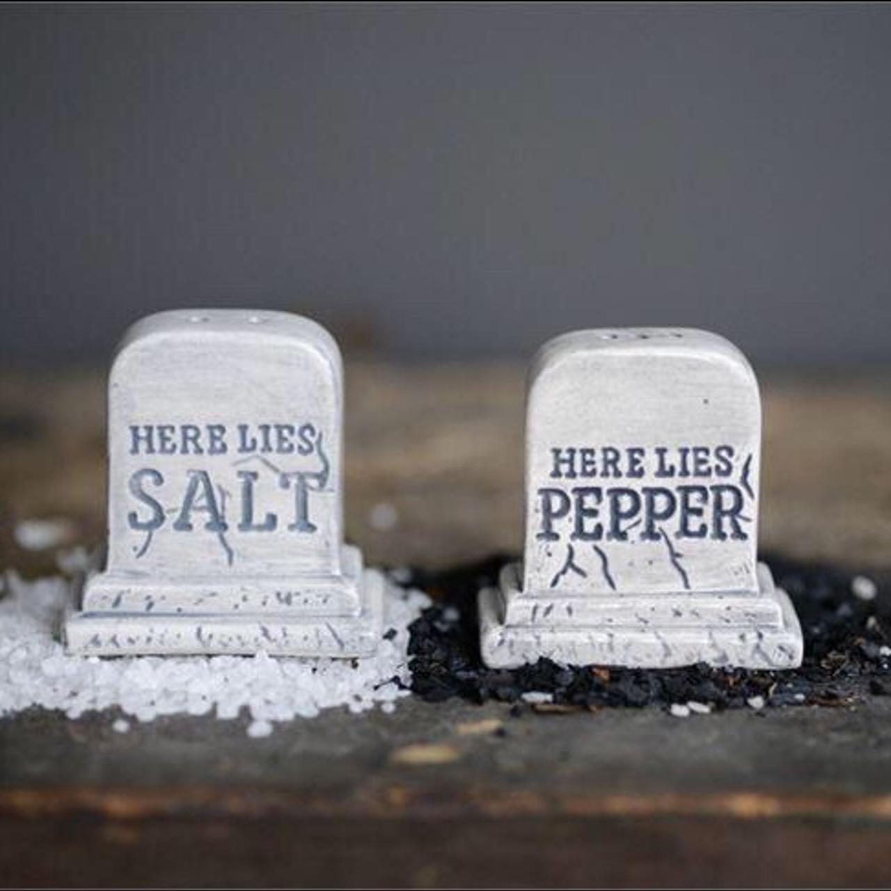 Here Lies Tombstone Salt & Pepper Shakers