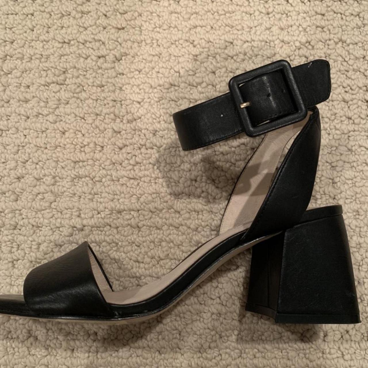 Louise et cie black leather block heels - Depop