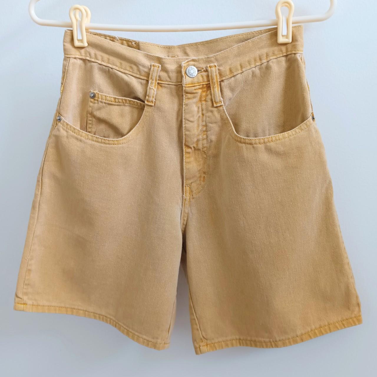 Bonjour Shorts Pair of vintage mustard yellow denim... Depop