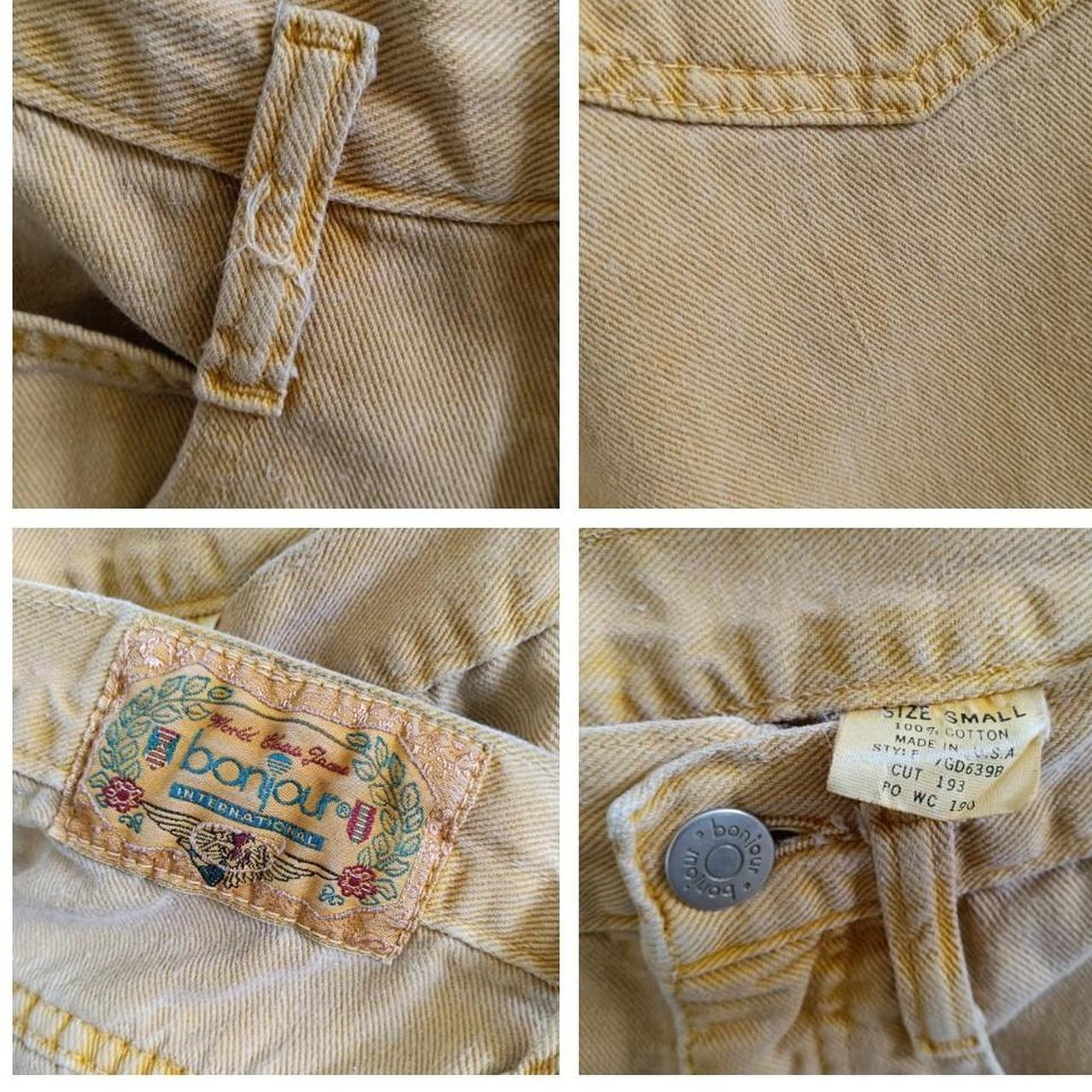 Bonjour Shorts Pair of vintage mustard yellow denim... Depop