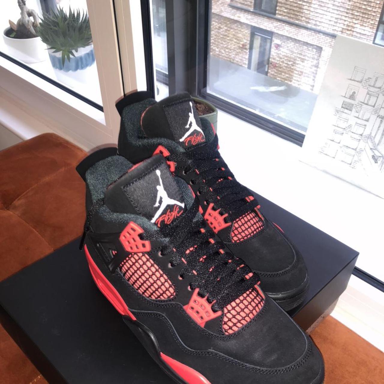 JORDAN 4 RETRO “ RED THUNDER “ - DEAD STOCK !!! - - Depop