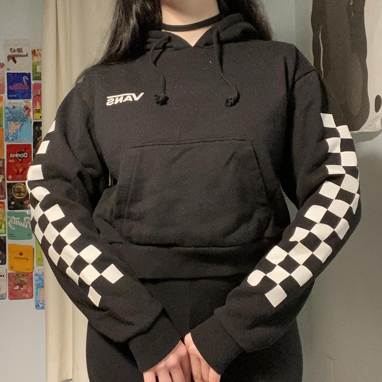 Black Long Sleeve Cropped Hoodie sz XS Shipping:... - Depop